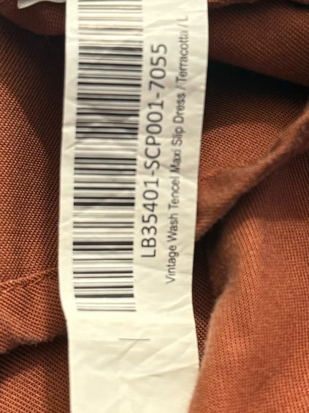 NWOT Quince Vintage Wash Tencel Maxi Slip Dress in Terracotta - Picture 11 of 12